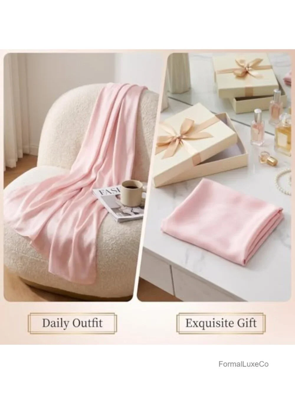 Satin Chiffon Shawl Wrap Long Scarf Women Formal Evening Dress Cover Up